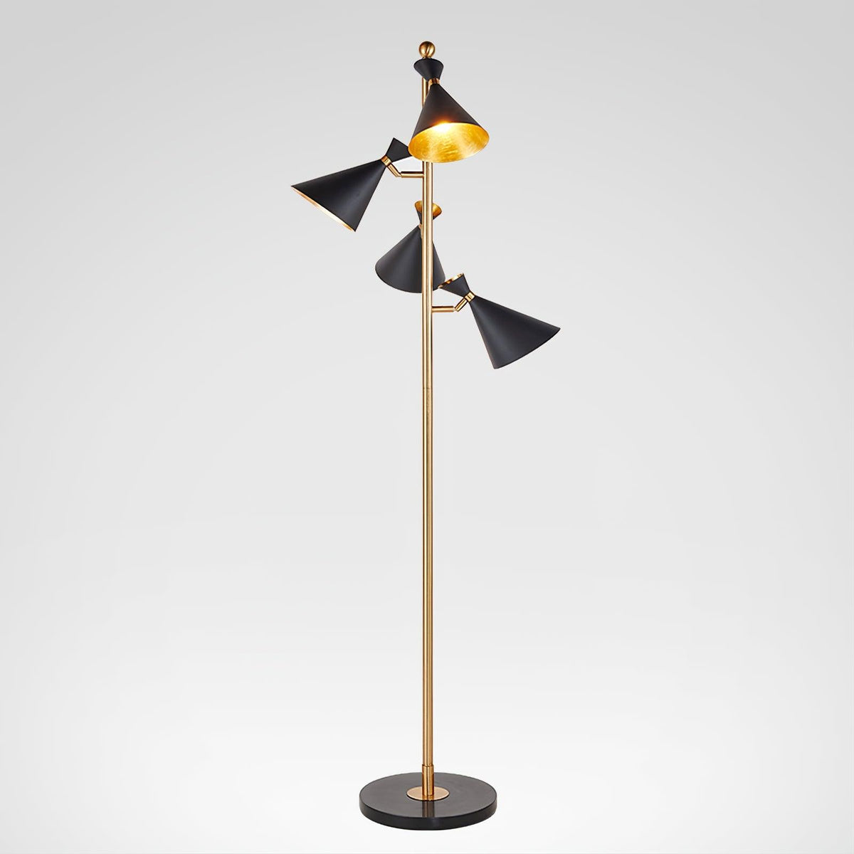 Solineria Gold & Schwarz Marmor Stehleuchte