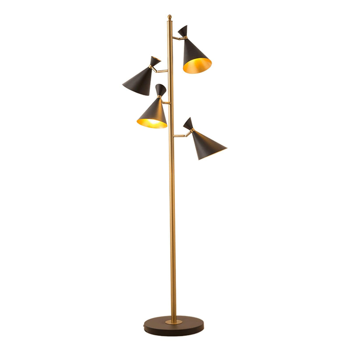 Solineria Gold & Schwarz Marmor Stehleuchte