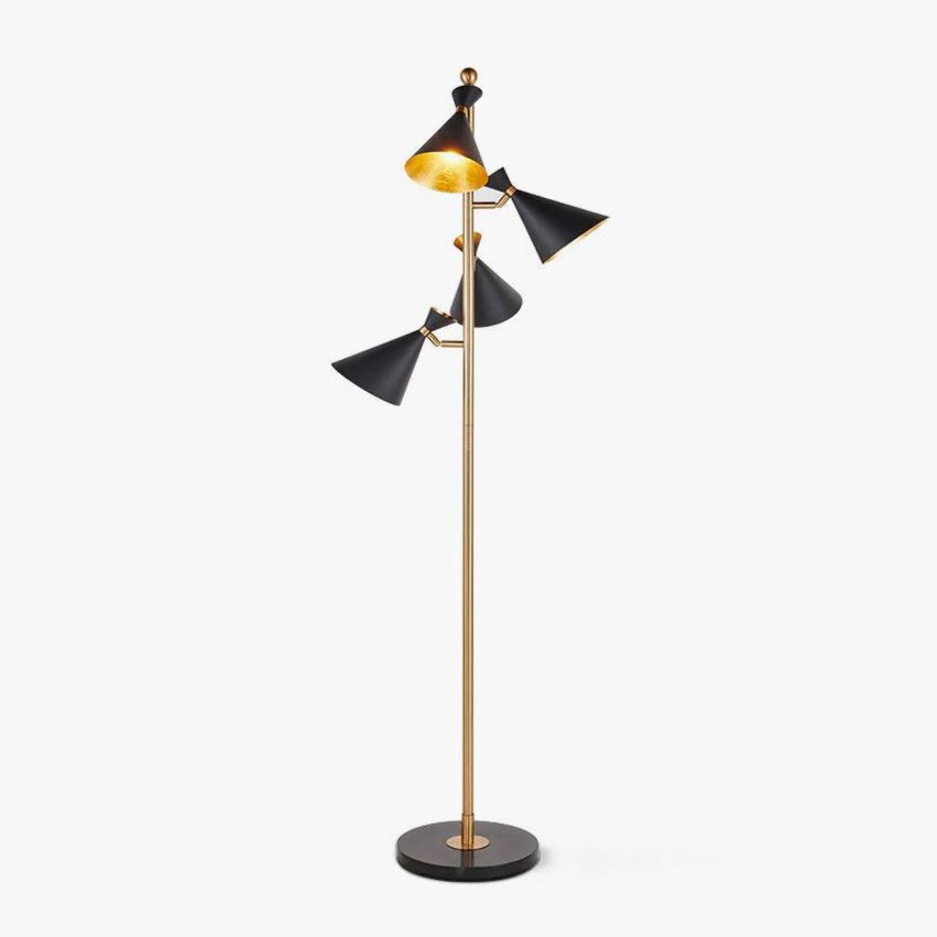 Solineria Gold & Schwarz Marmor Stehleuchte