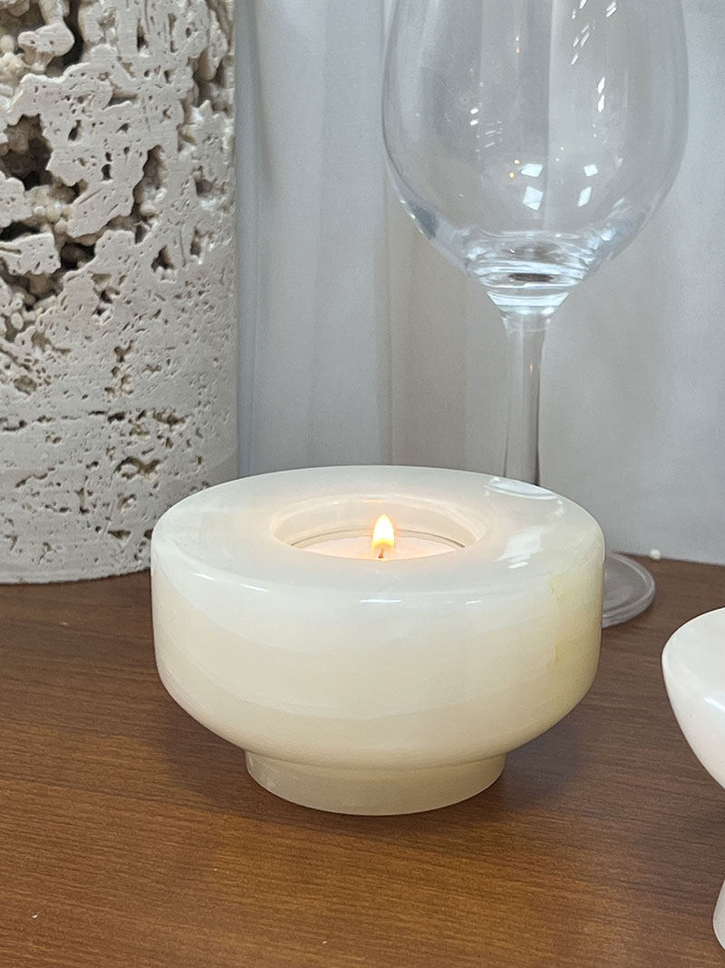 Nerinise Stone Halo Kerzenhalter-Set