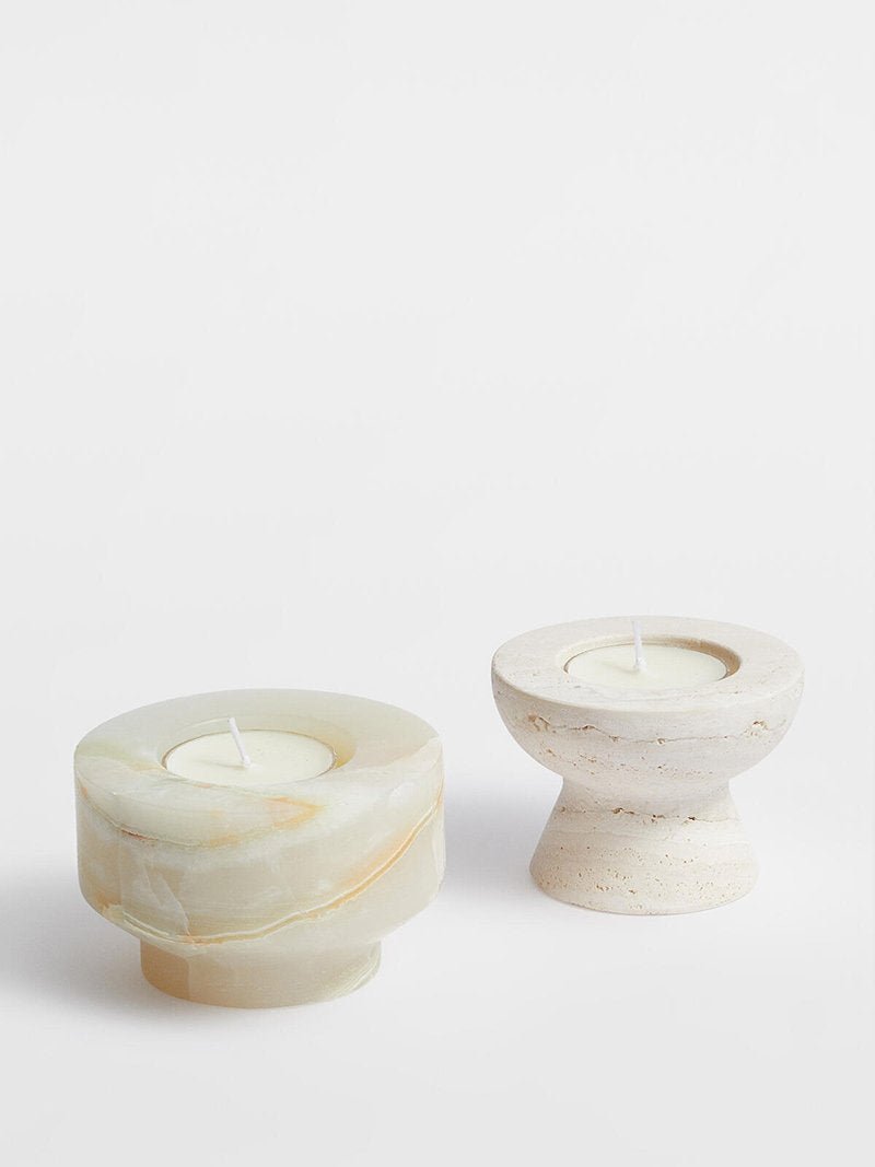 Nerinise Stone Halo Kerzenhalter-Set