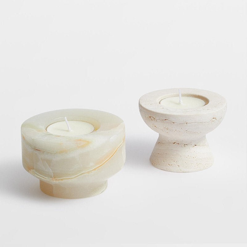 Nerinise Stone Halo Kerzenhalter-Set