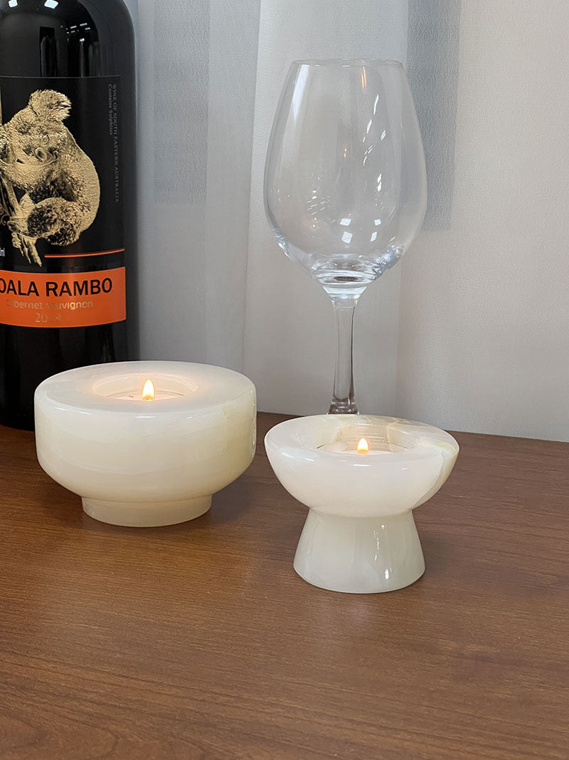 Nerinise Stone Halo Kerzenhalter-Set