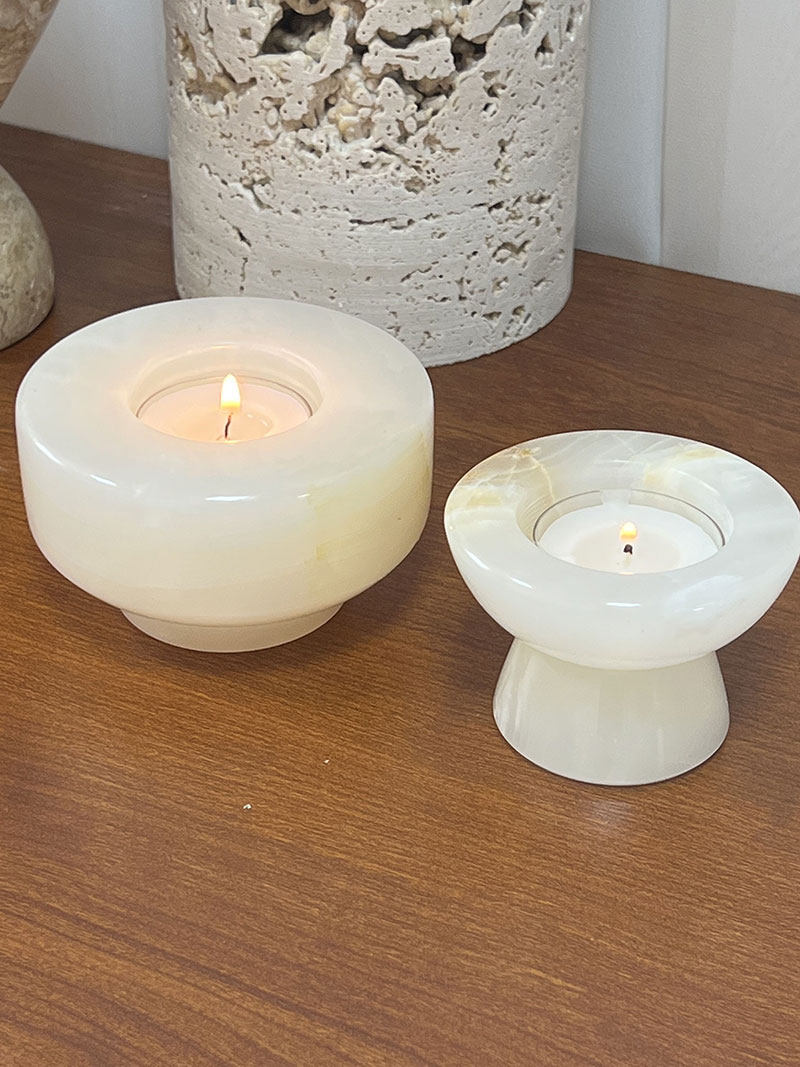 Nerinise Stone Halo Kerzenhalter-Set
