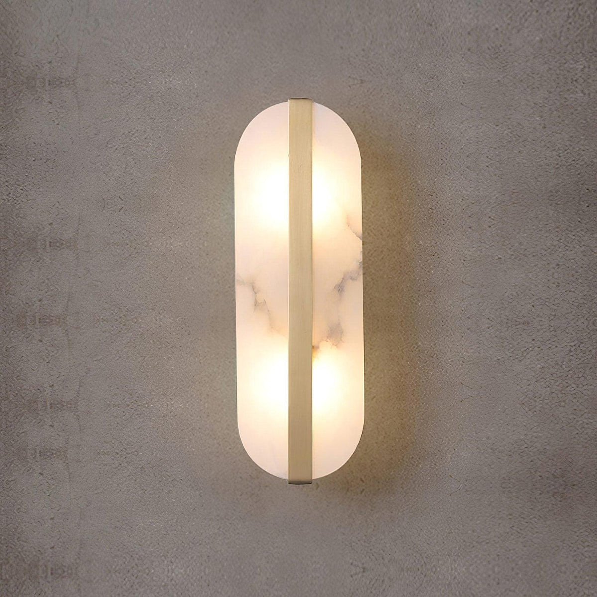 Calura Alabaster Doppellicht-Wandleuchte