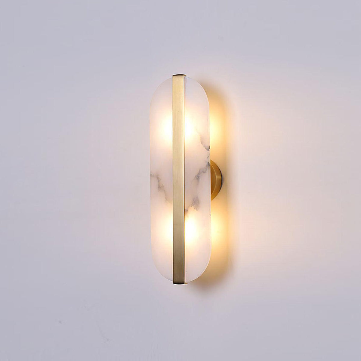 Calura Alabaster Doppellicht-Wandleuchte