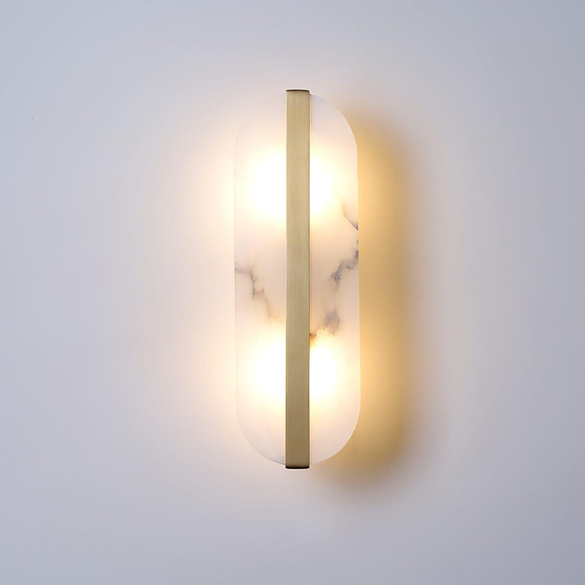 Calura Alabaster Doppellicht-Wandleuchte
