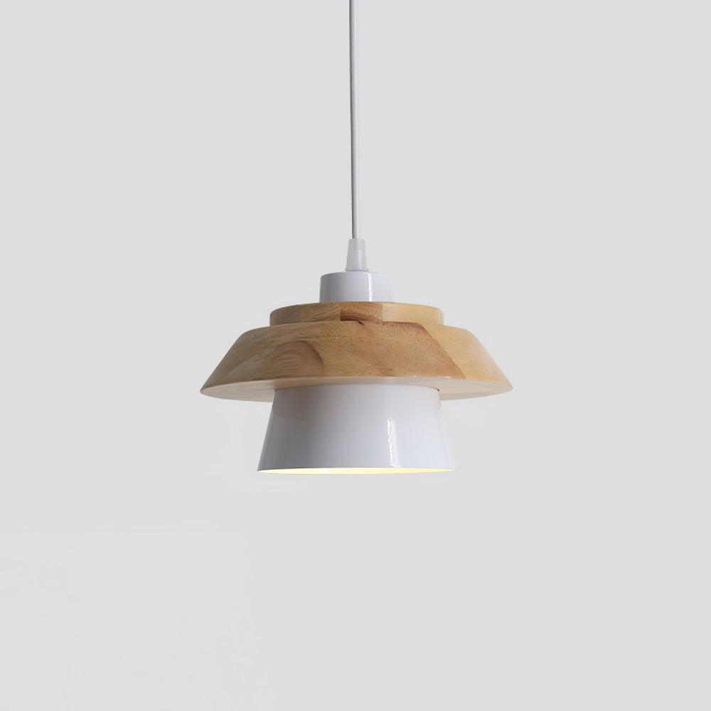 Morrowe Pendelleuchte aus Holz und Stein