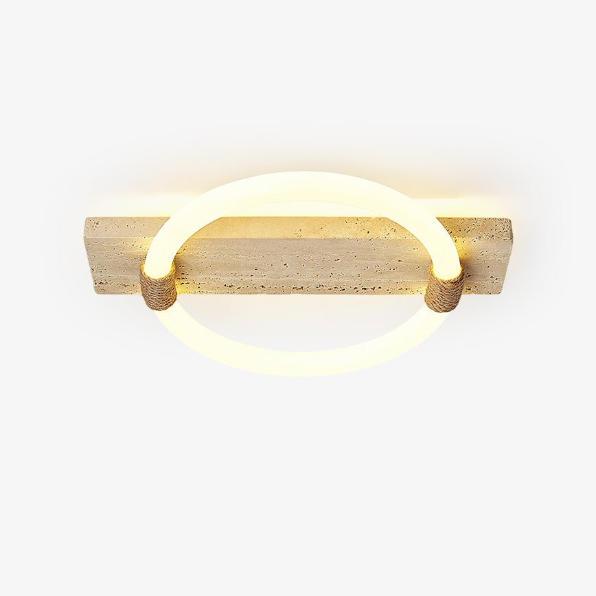 Elmaryra Ringed Travertine Deckenleuchte / Wandleuchte