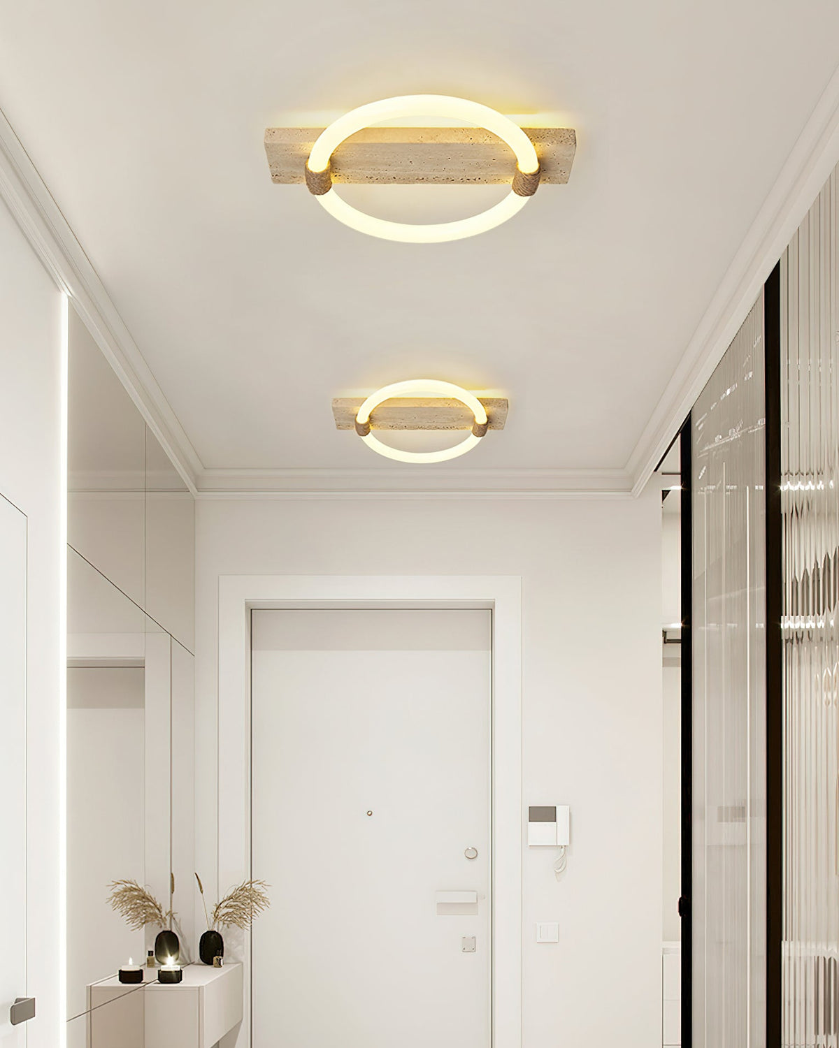 Elmaryra Ringed Travertine Deckenleuchte / Wandleuchte