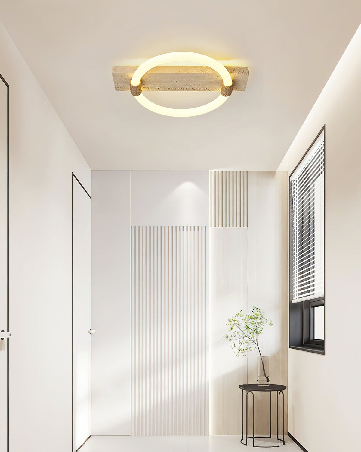 Elmaryra Ringed Travertine Deckenleuchte / Wandleuchte