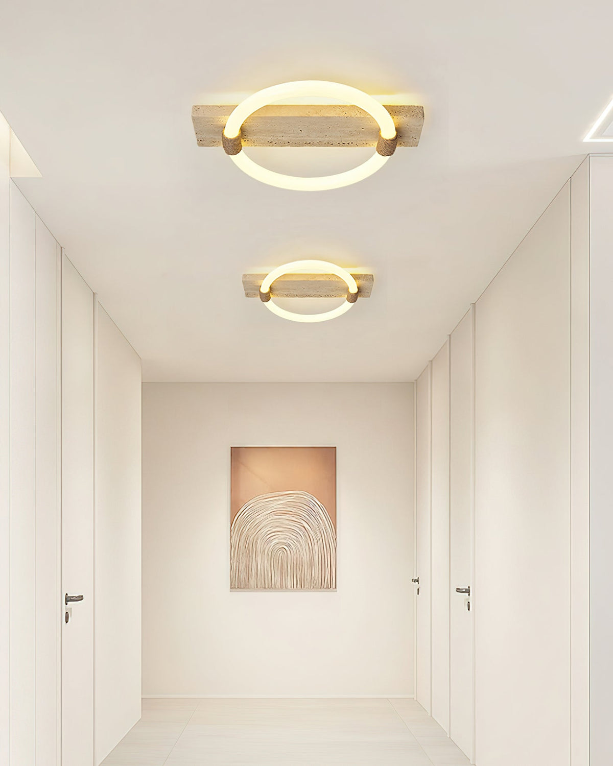 Elmaryra Ringed Travertine Deckenleuchte / Wandleuchte