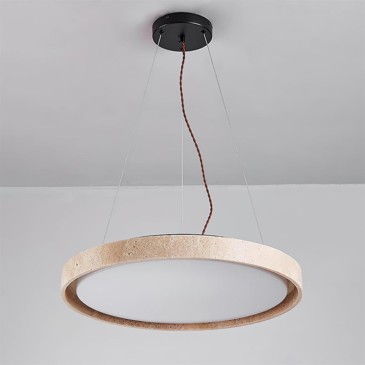Tavaneria Pendelleuchte Travertin-Ring