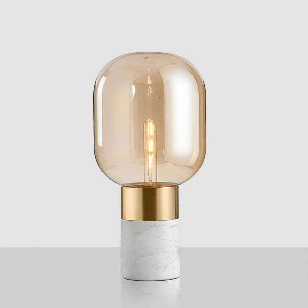 Aurdoren Minimalistische Tischleuchte aus Marmor mit Glas
