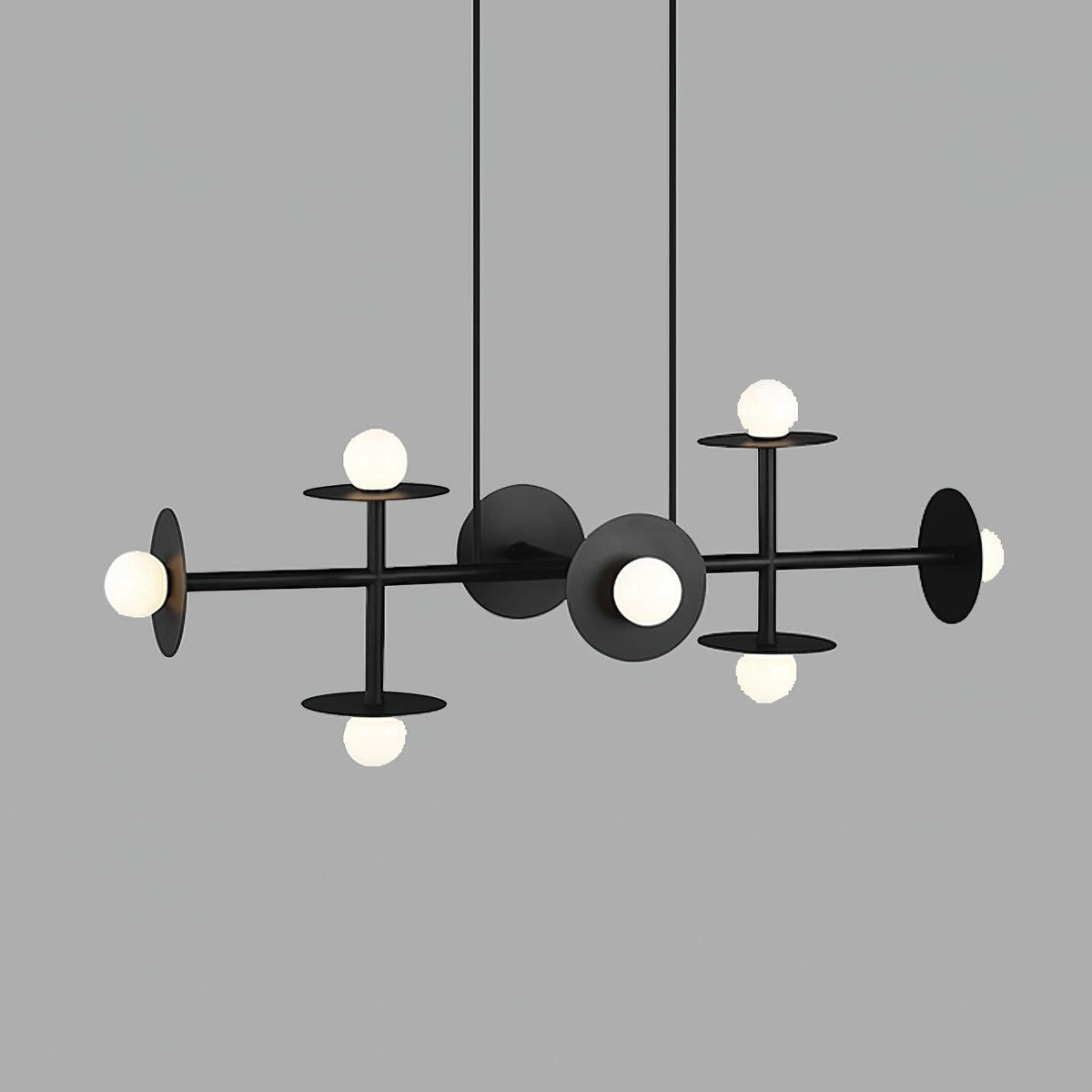 Celiissa Strada Kronleuchter aus Messing und Glas in geometrischer Form