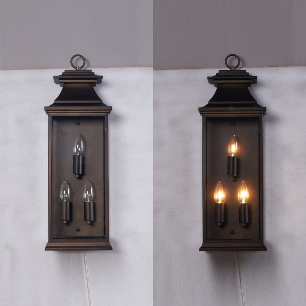 Esolarae Wandleuchte aus dunklem Glas im Vintage-Industrial-Stil für Flur, Wohnzimmer | Cielum
