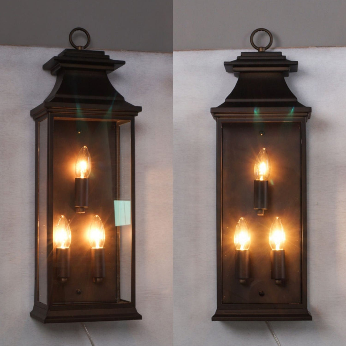 Esolarae Wandleuchte aus dunklem Glas im Vintage-Industrial-Stil für Flur, Wohnzimmer | Cielum