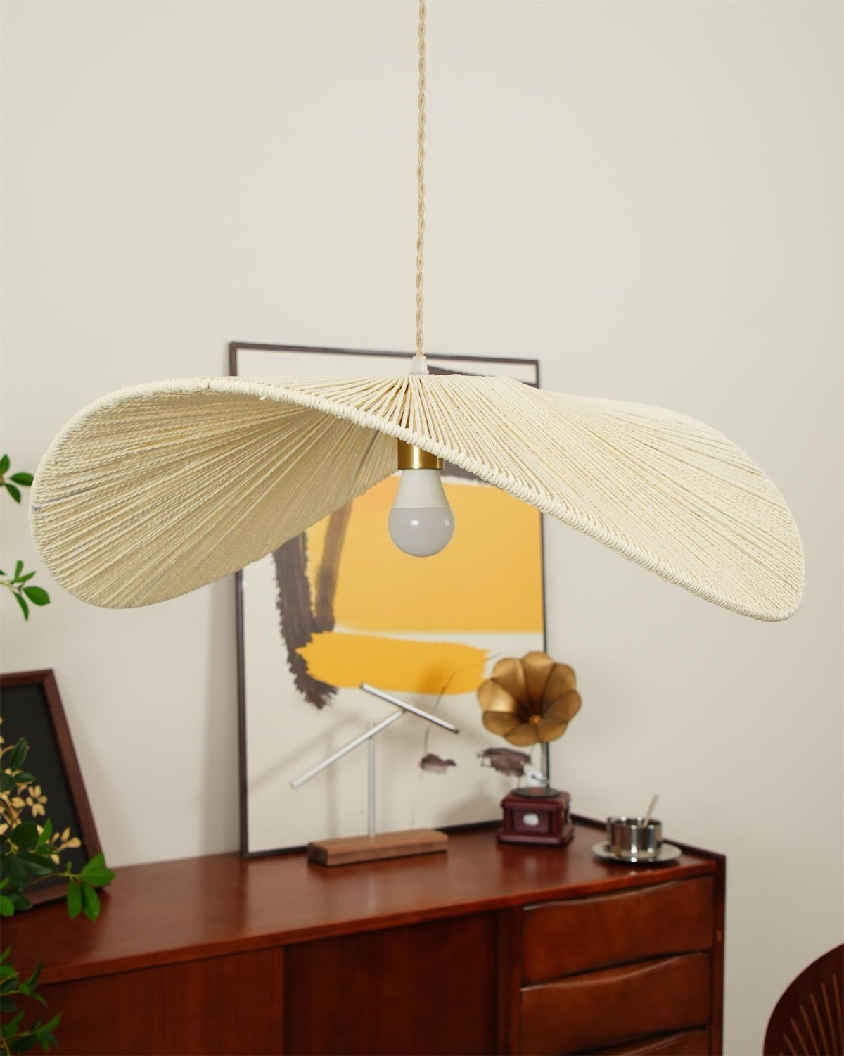 Canoeria Handgeflochtene Pendelleuchte aus natürlichem Rattan
