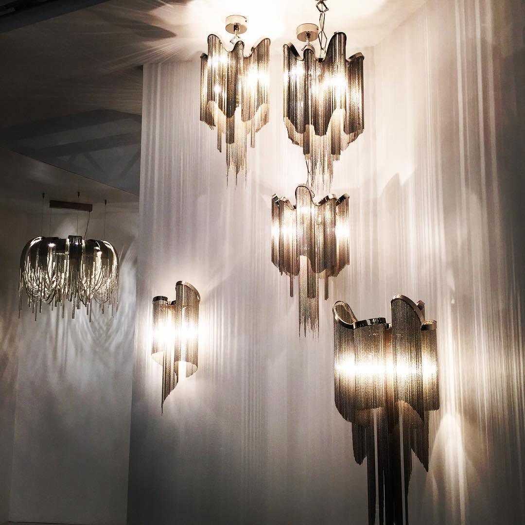 Lustra Pendelleuchte Stream Chain Nickel