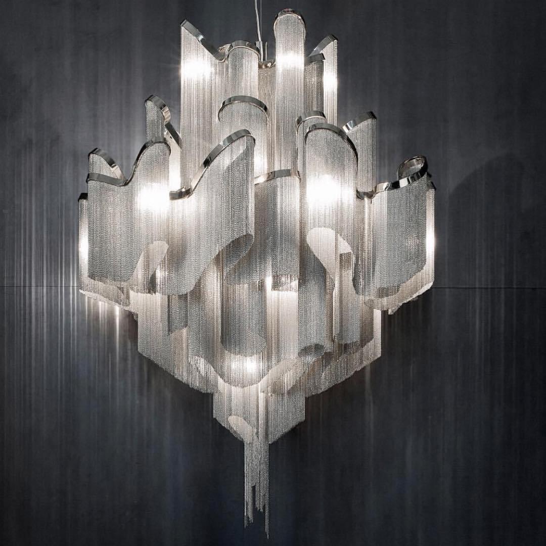 Lustra Pendelleuchte Stream Chain Nickel