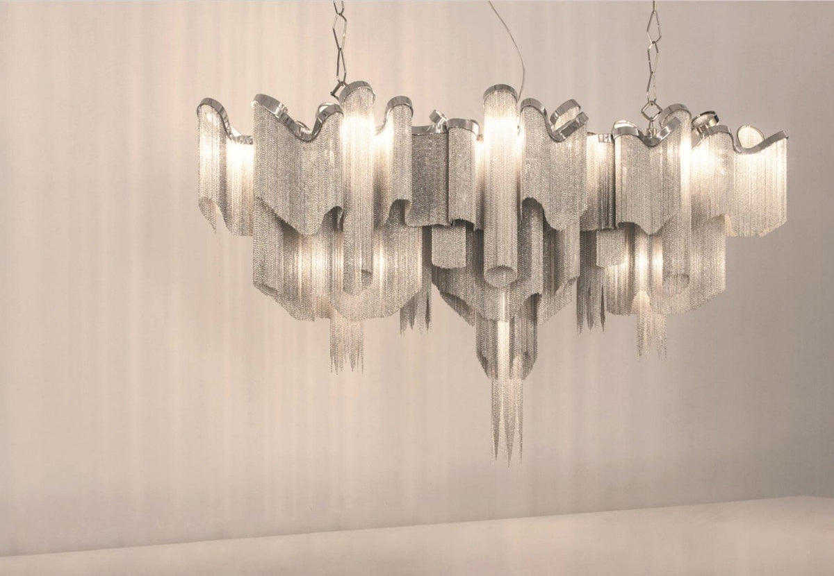 Lustra Pendelleuchte Stream Chain Nickel