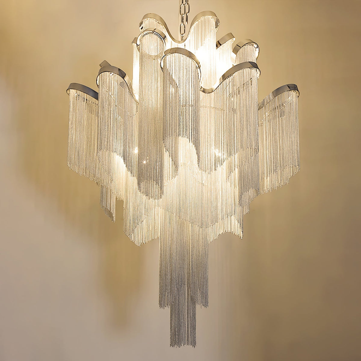 Lustra Pendelleuchte Stream Chain Nickel