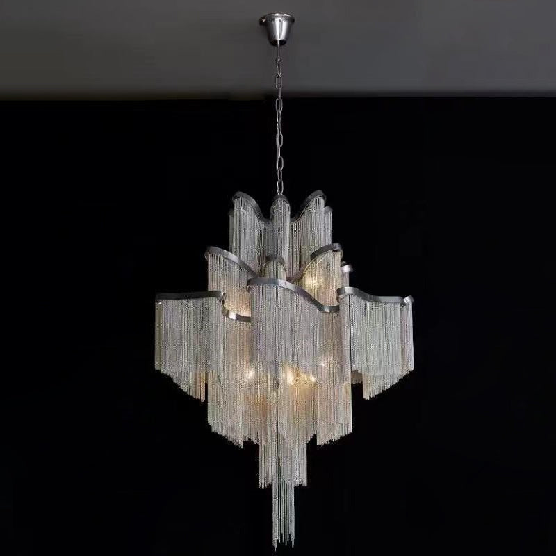 Lustra Pendelleuchte Stream Chain Nickel