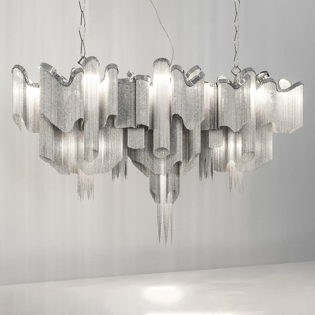 Lustra Pendelleuchte Stream Chain Nickel