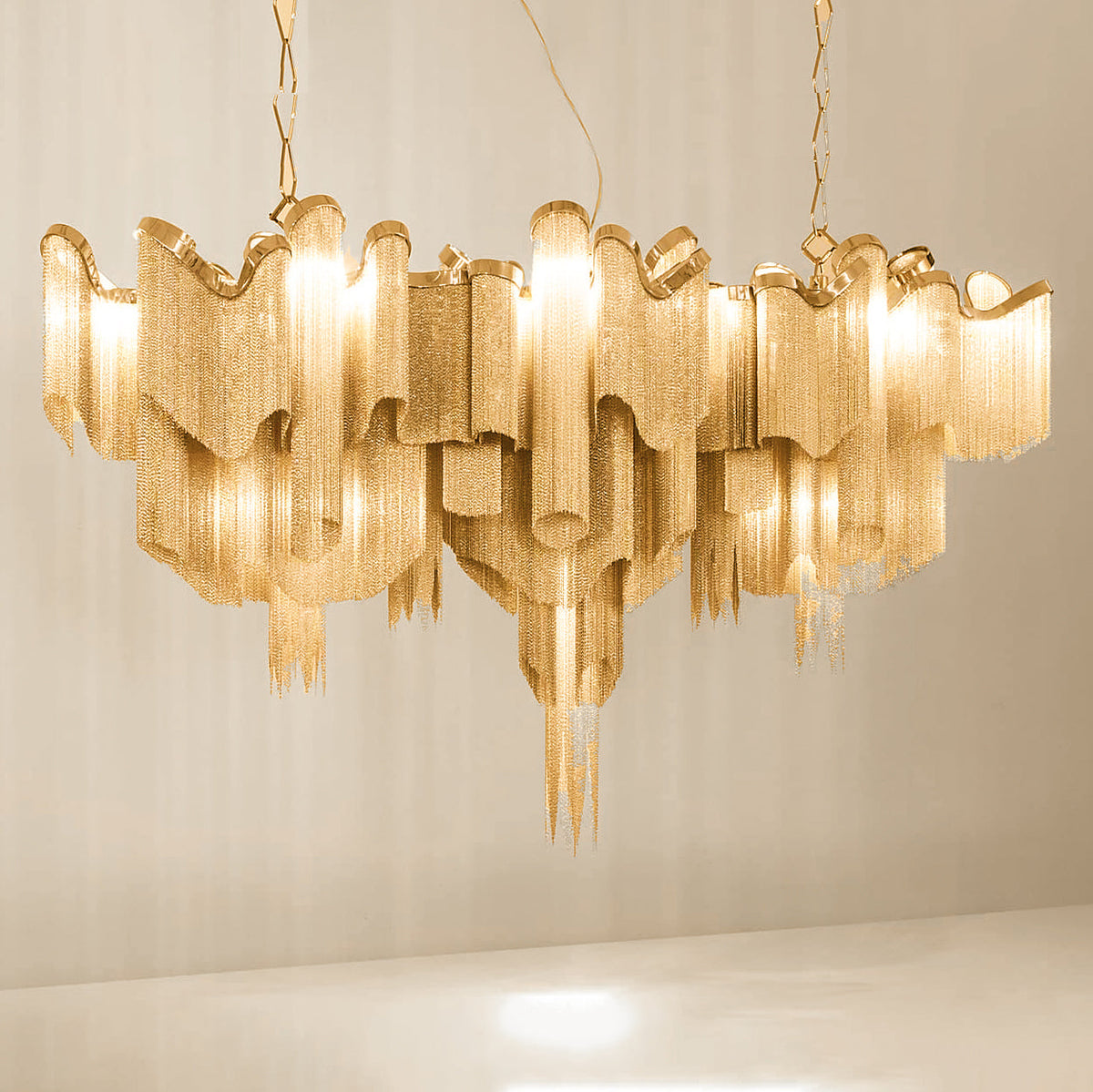 Lustra Pendelleuchte Stream Chain Nickel