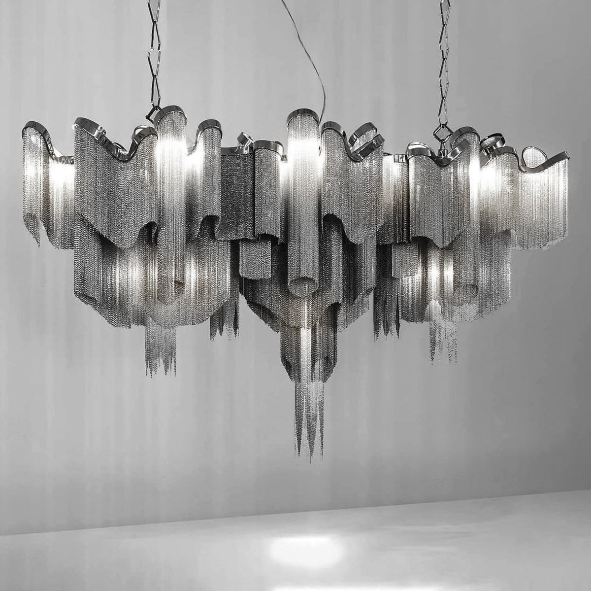 Lustra Pendelleuchte Stream Chain Nickel