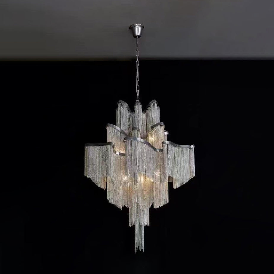 Lustra Pendelleuchte Stream Chain Nickel