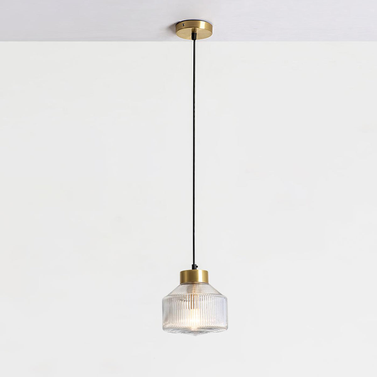 Velorarn Pendelleuchte aus Glas in Rauchgrau mit künstlerischem Design