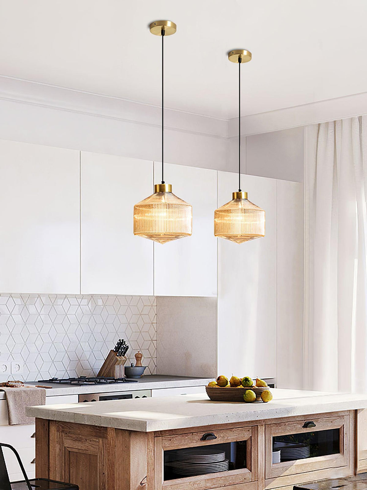 Velorarn Pendelleuchte aus Glas in Rauchgrau mit künstlerischem Design