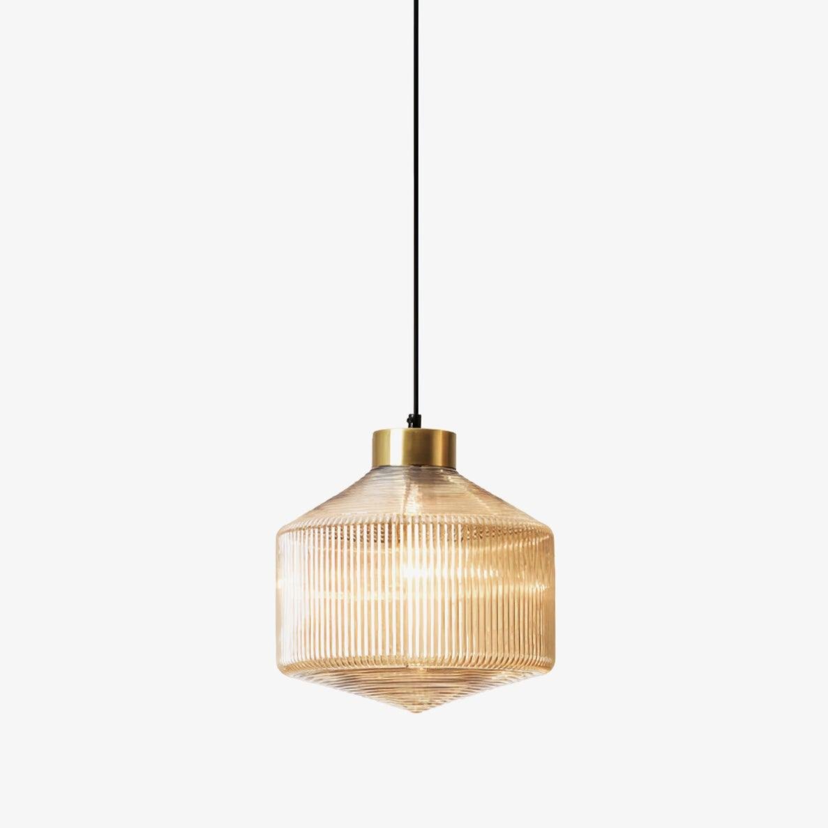 Velorarn Pendelleuchte aus Glas in Rauchgrau mit künstlerischem Design
