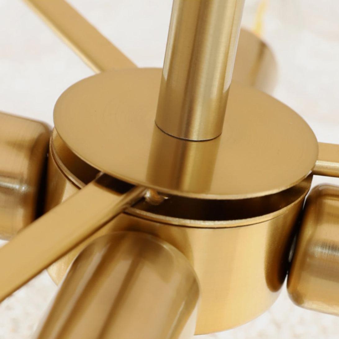 Velalaine Deckenleuchte mit Gold-Oberfläche und ribbed-Glas
