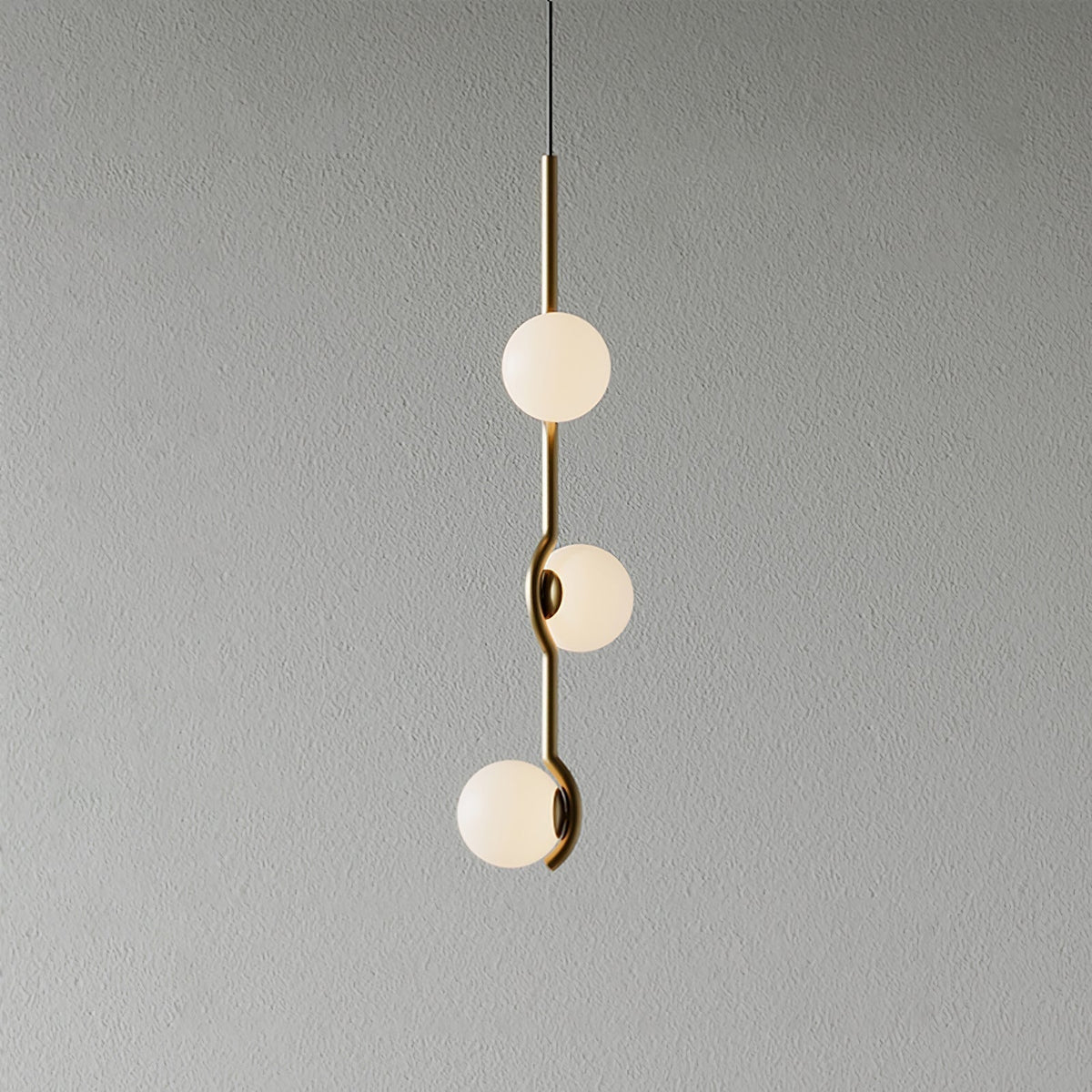 Elvian Kronleuchter Weiß Kugel Messing Minimalistisch