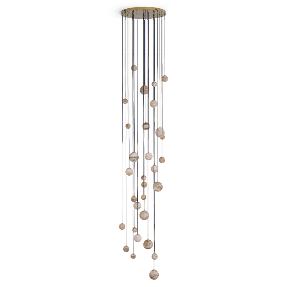Sultana Kronleuchter Alabaster Cluster Orb Cascade