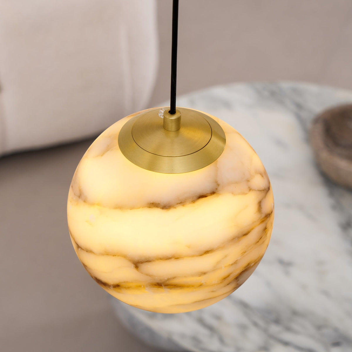 Nivinian Kronleuchter aus Alabaster