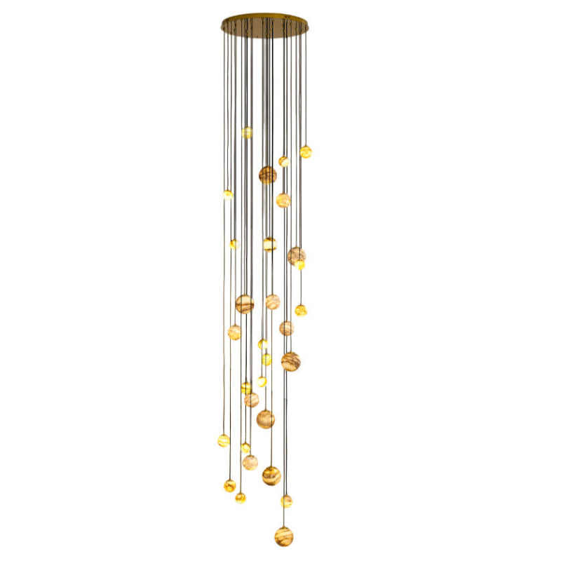 Sultana Kronleuchter Alabaster Cluster Orb Cascade