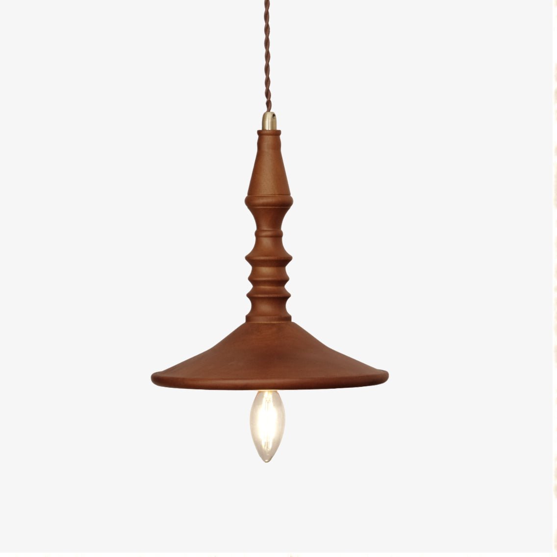 Tessira Pendelleuchte aus Holz im Industrie-Stil