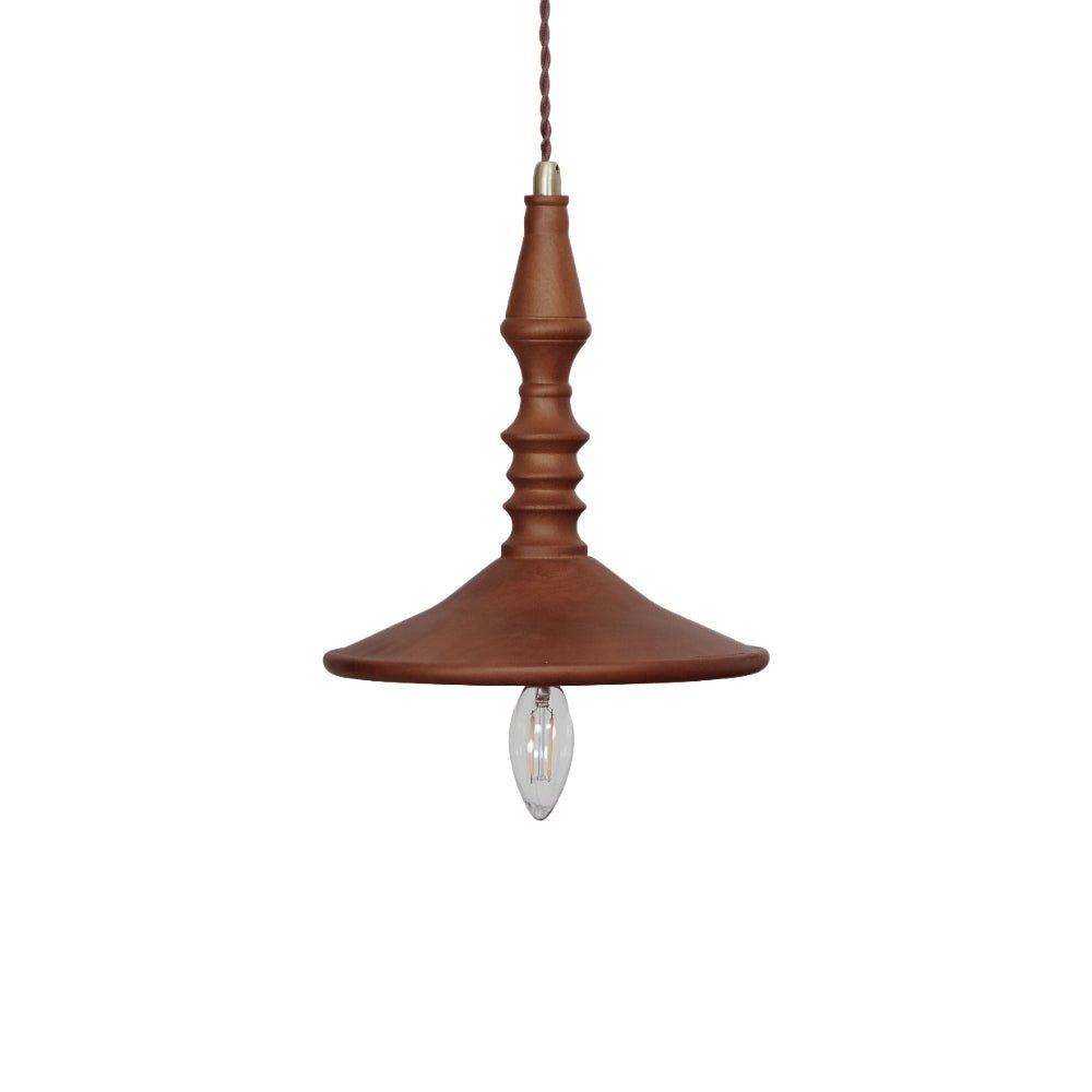 Tessira Pendelleuchte aus Holz im Industrie-Stil
