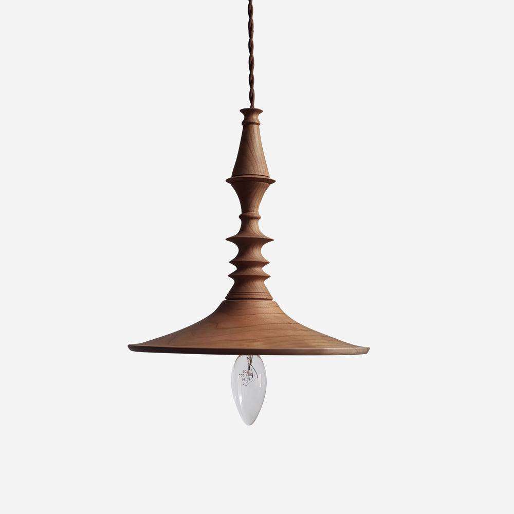 Tessira Pendelleuchte aus Holz im Industrie-Stil