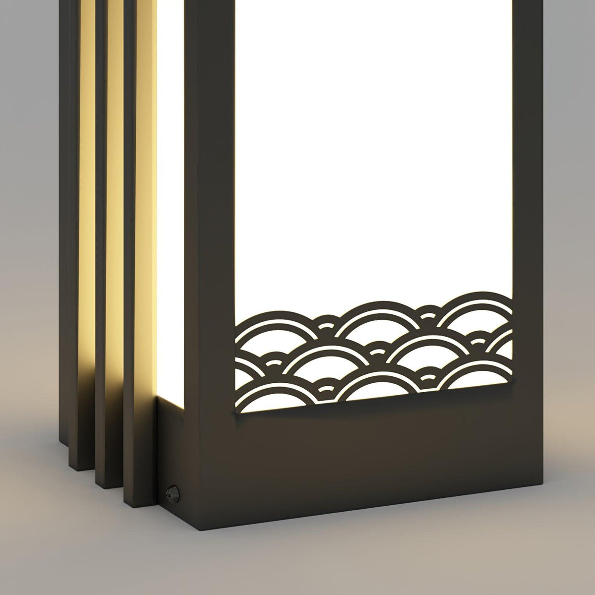 Rivenena Außenleuchte Rechteckig Sonnenaufgang-Muster Minimalistisch für Garten