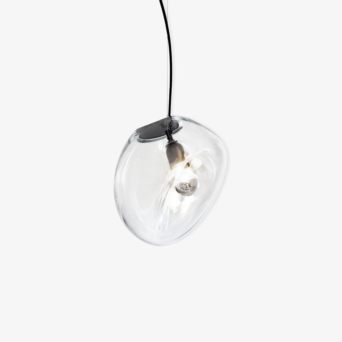 Rune Minimalistische Pendelleuchte aus transparentem Glas