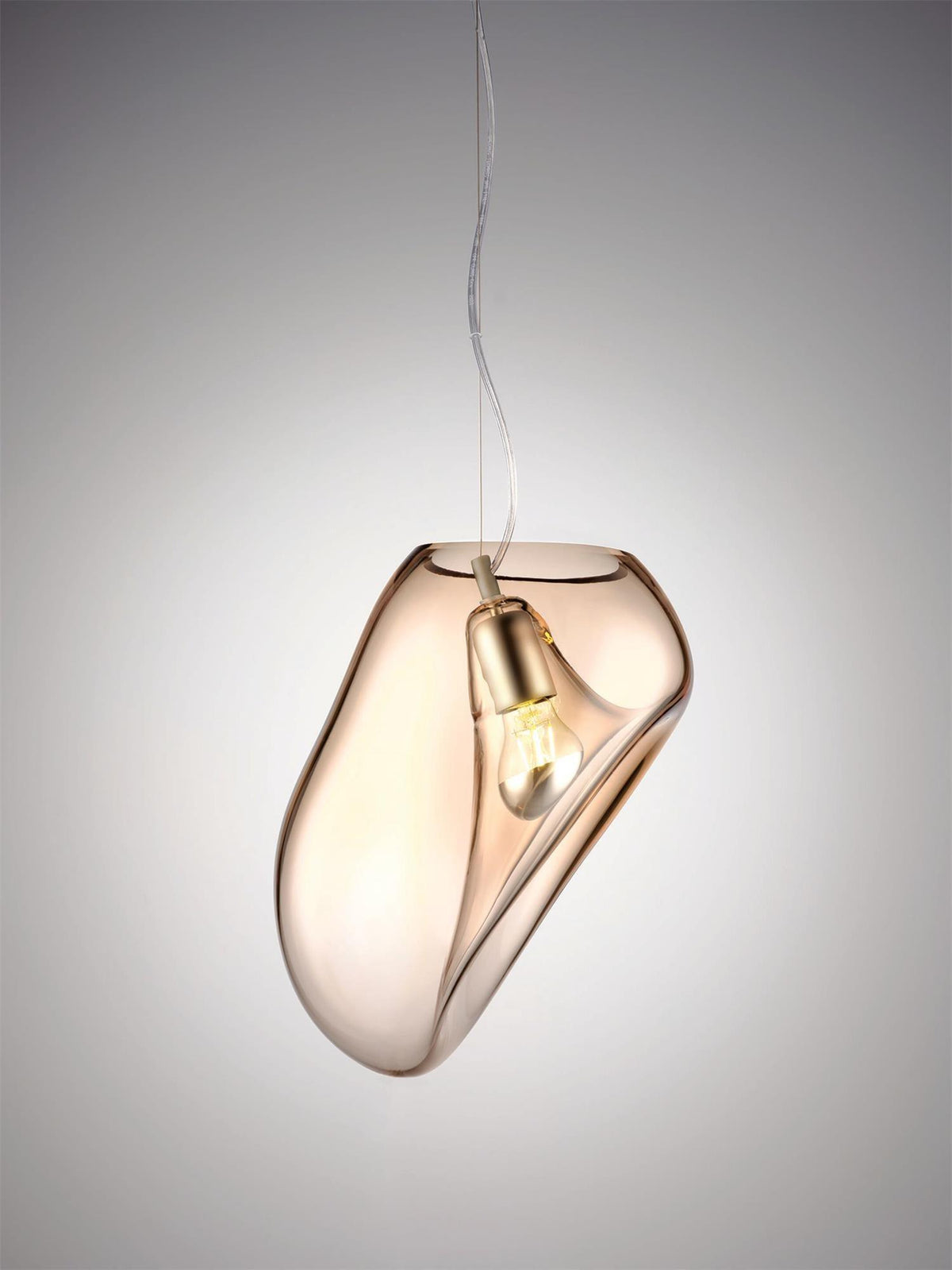 Rune Minimalistische Pendelleuchte aus transparentem Glas