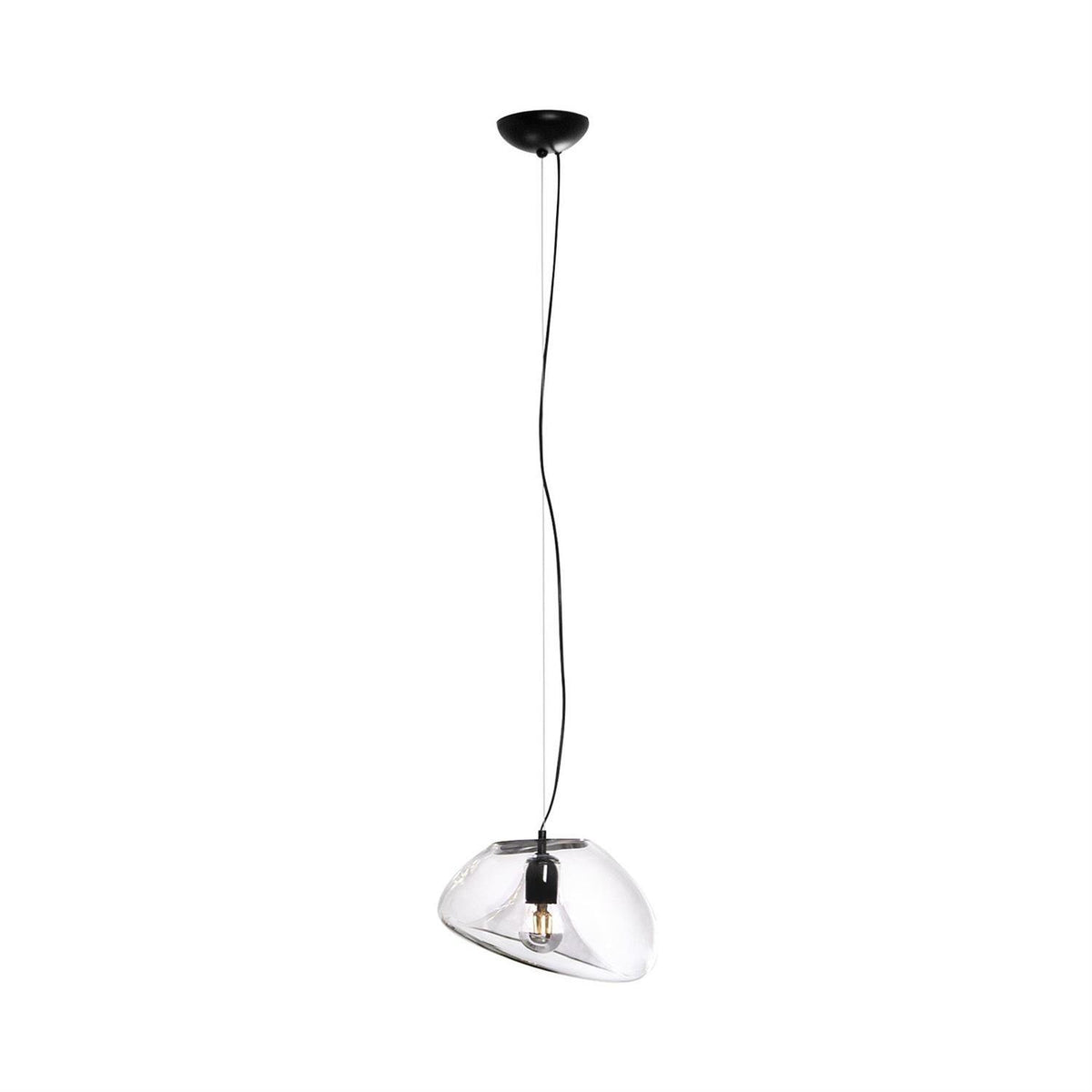 Rune Minimalistische Pendelleuchte aus transparentem Glas