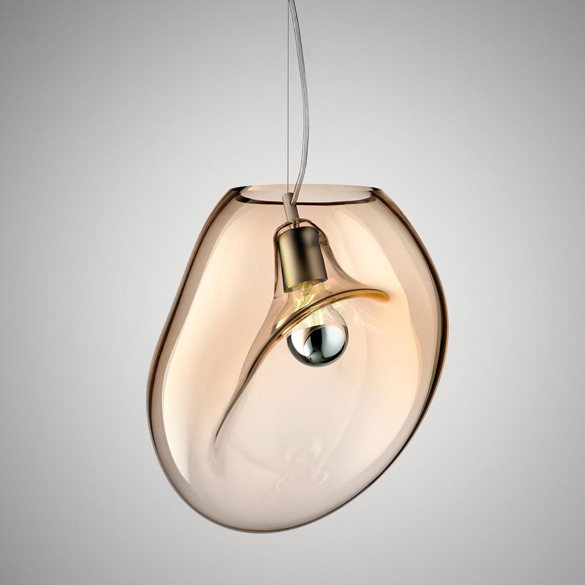 Rune Minimalistische Pendelleuchte aus transparentem Glas