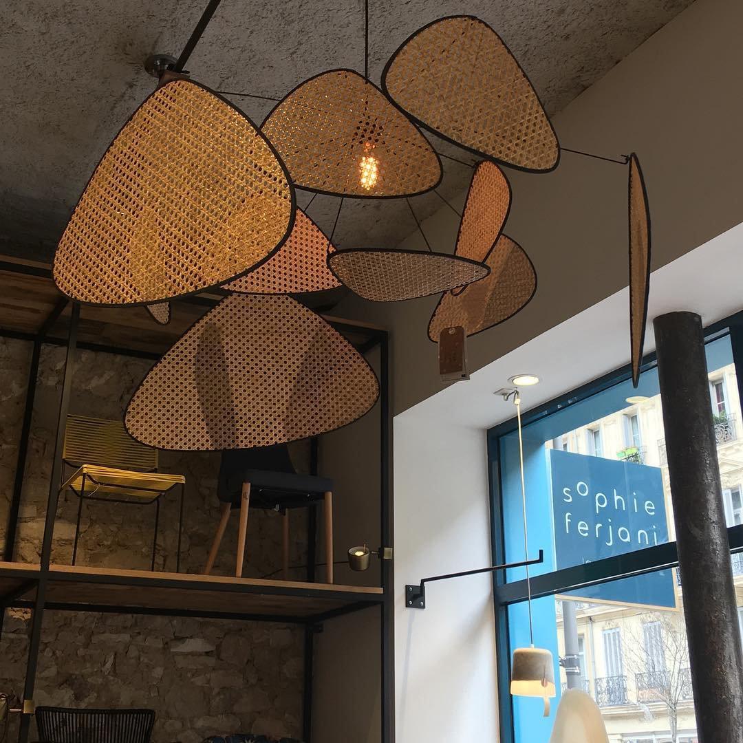 Ariinora Pendelleuchte Rattan Swag Industrial