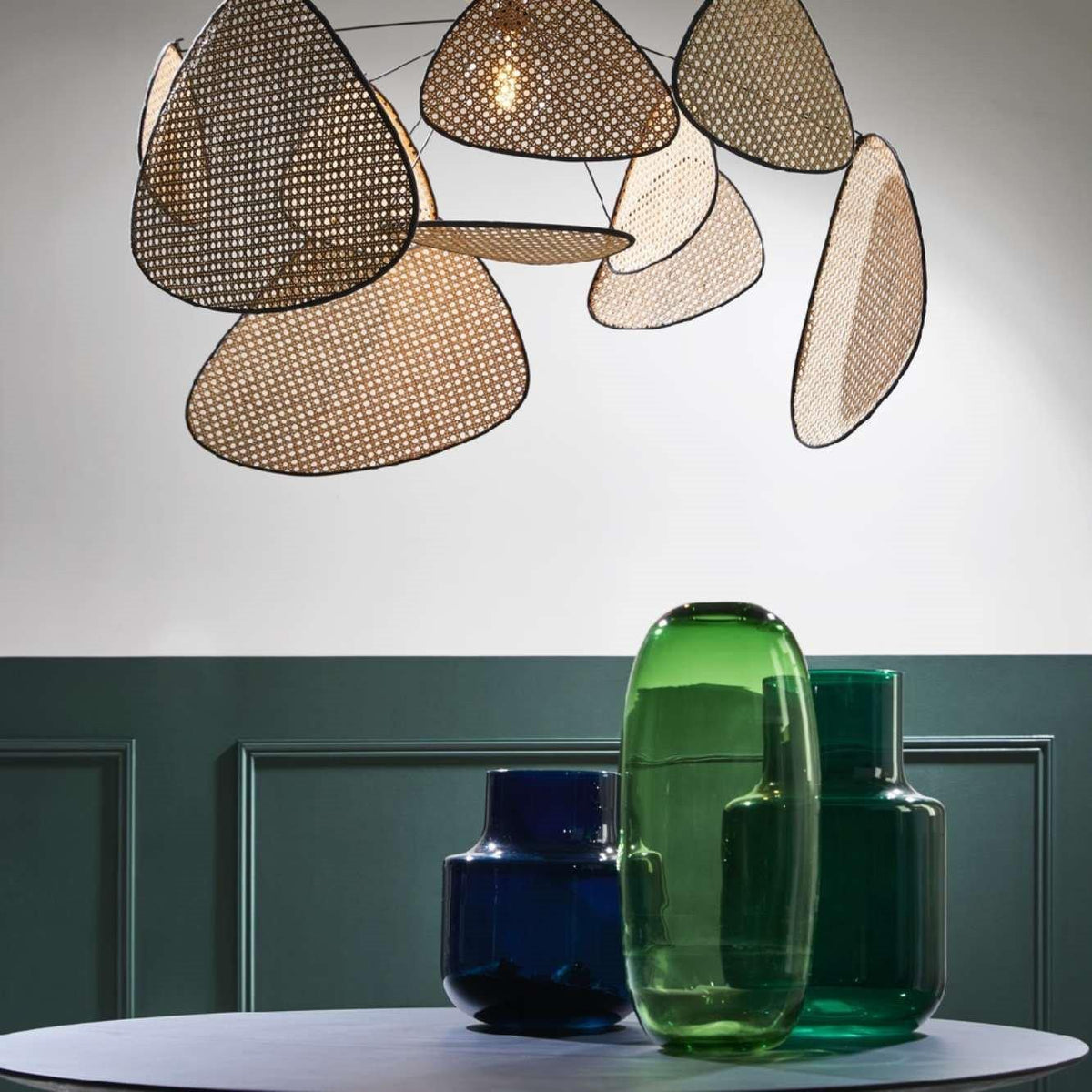 Ariinora Pendelleuchte Rattan Swag Industrial