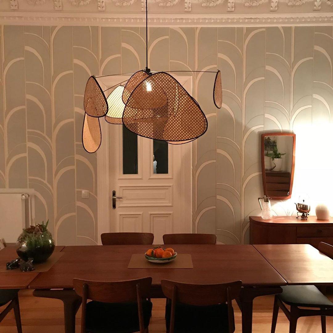 Ariinora Pendelleuchte Rattan Swag Industrial